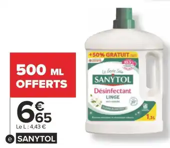Carrefour Sanytol désinfectant linge anti-odeur (d) offre