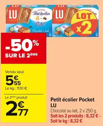 Carrefour Market Lu petit écolier pocket offre