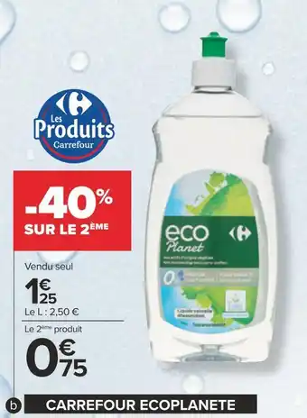 Carrefour Carrefour ecoplanete liquide vaisselle(d) offre