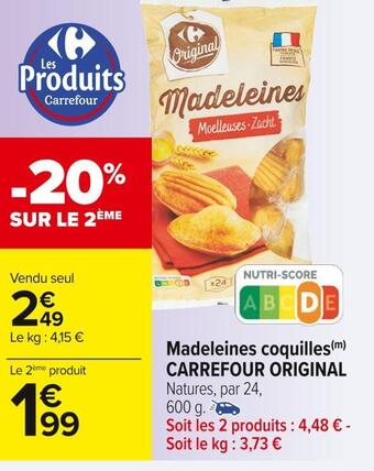 Carrefour Market Carrefour original madeleines coquilles offre