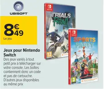 Ubisoft jeux pour nintendo switch