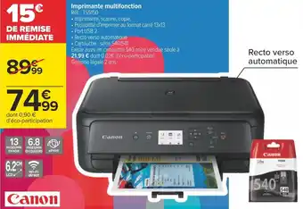 Carrefour Canon imprimante multifonction offre