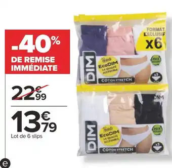 Carrefour Dim slips pocket ecodim offre