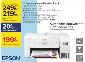 Carrefour Epson imprimante multifonction 3 en 1 offre
