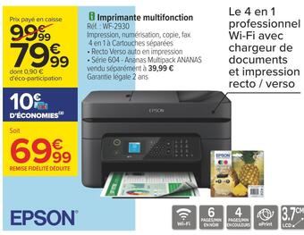 Carrefour Epson imprimante multifonction offre