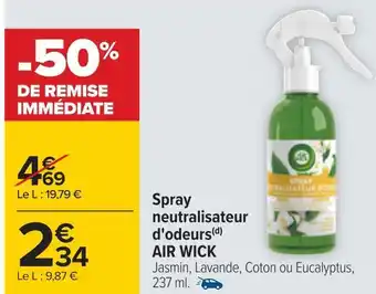 Carrefour Air wick spray neutralisateur d'odeurs(d) offre