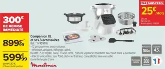 Carrefour Moulinex companion xl et ses 8 accessoires offre