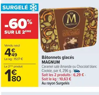 Carrefour Magnum bâtonnets glacés offre