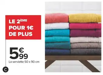 Carrefour Linge de toilette bath ou sila offre