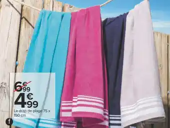 Carrefour Drap de plage herring offre