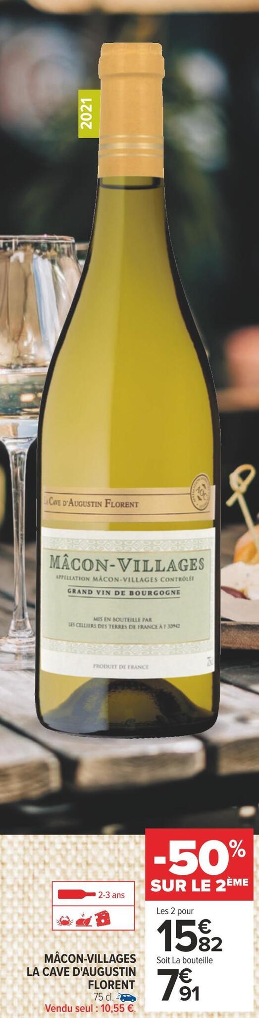 Carrefour La cave d'augustin florent mâcon-villages 2021 offre