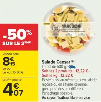Carrefour Salade caesar offre