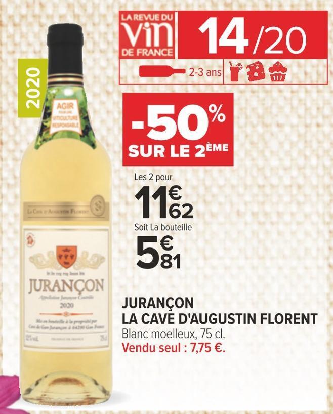 Carrefour La cave d'augustin florent jurançon 2020 offre