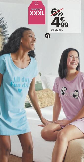 Carrefour Big-tee femme offre