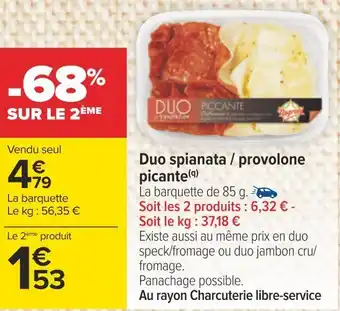 Carrefour Negroni duo spianata / provolone picante offre