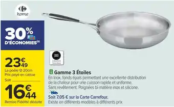 Carrefour home gamme 3 étoiles