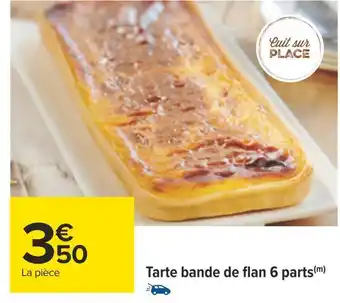 Tarte bande de flan 6 parts