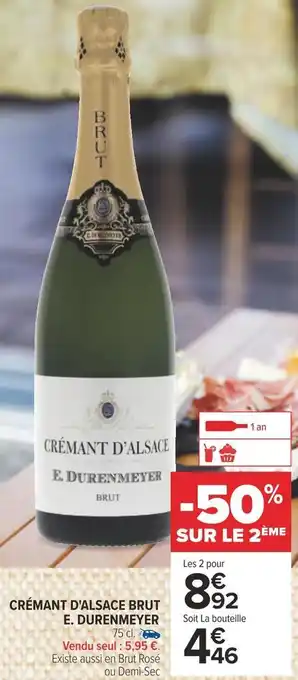Carrefour E. durenmeyer crémant d'alsace brut offre