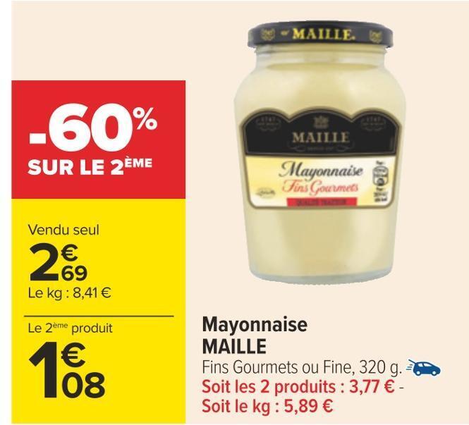 Promo Maille mayonnaise chez Carrefour