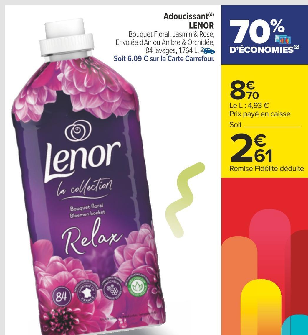 Carrefour Lenor adoucissant(d) offre