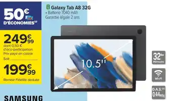 Carrefour Galaxy tab a8 32g offre