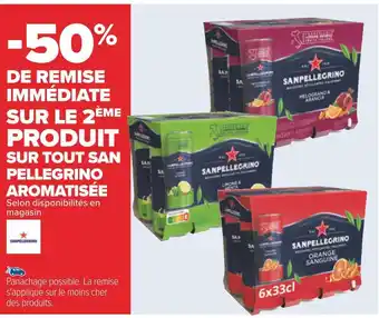 Carrefour San pellegrino -50% de remise immédiate sur le 2ème produit sur tout san pellegrino aromatisée offre