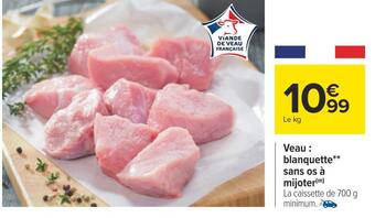 Carrefour Veau : blanquette sans os à mijoter offre