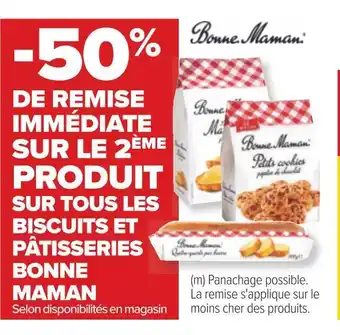 Carrefour Bonne maman -50% de remise immédiate sur le 2ème produit sur tous les biscuits et pâtisseries bonne maman offre