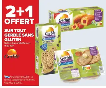 Carrefour Gerblé 2+1 offert sur tout gerblé sans gluten offre