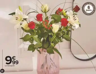 Carrefour Bouquet parfumé roses lys et hypericum offre