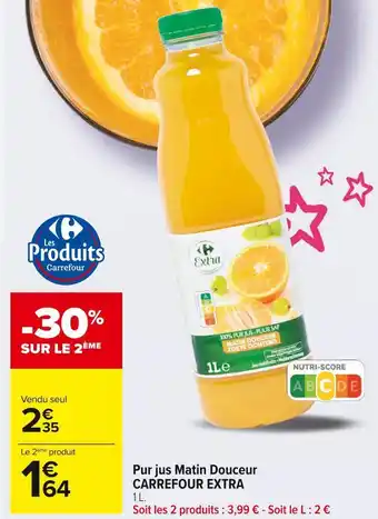 Carrefour Market Carrefour extra pur jus d’orange sans pulpe offre
