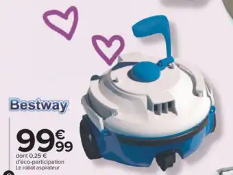 Carrefour Bestway robot aspirateur de piscine autonome guppy offre