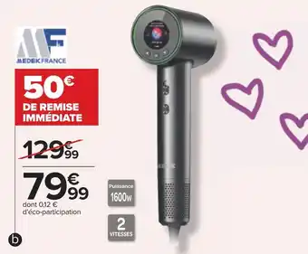 Carrefour Medek france sèche cheveux haute vitesse offre