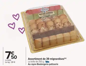 Assortiment de 39 mignardises