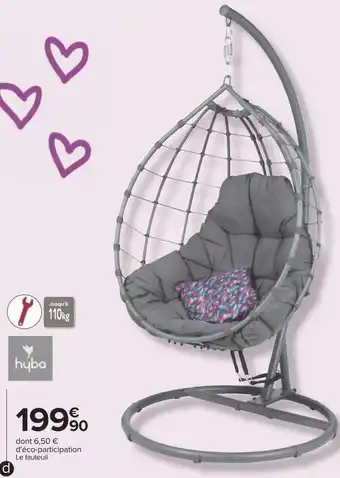 Carrefour Hyba fauteuil oslo pliable offre