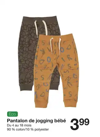 Zeeman Pantalon de jogging bébé offre