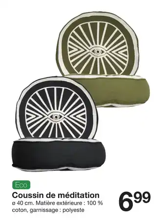 Zeeman Coussin de méditation offre