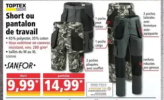 Norma Short ou pantalon de travail offre