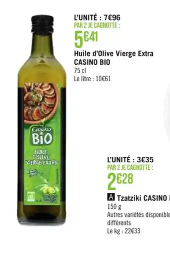 Casino Supermarchés Huile d'Olive Vierge Extra offre