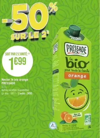 Casino Supermarchés Nectar le bio orange PRESSADE offre