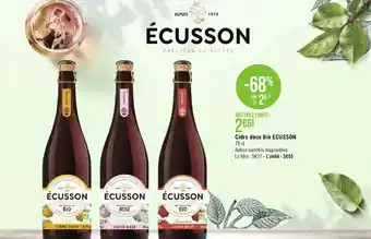 Casino Supermarchés Cidre doux Bio ECUSSON offre