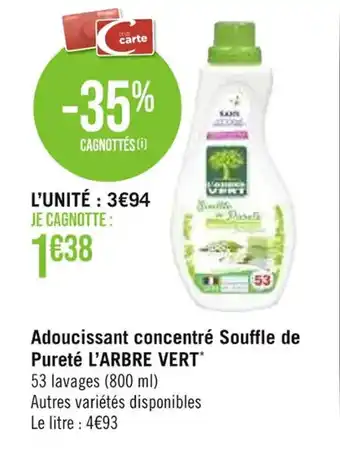 Adoucissant concentré Souffle de Pureté L'ARBRE VERT*