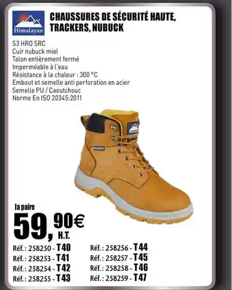 Raboni Chaussures De Sécurité Haute, Trackers, Nubuck offre