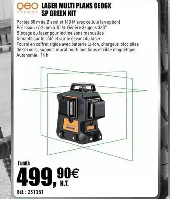 Raboni Laser Multi Plans Geo6x Sp Green Kit offre