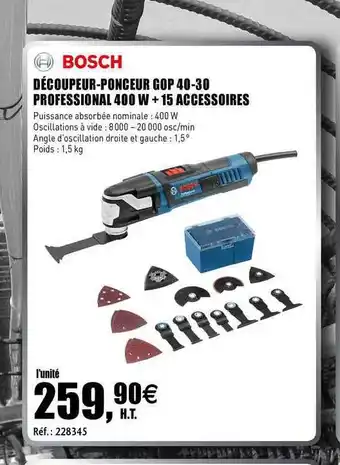 Découpeur-ponceur Gop 40-30 Professional 400 W + 15 Accessoires Bosch