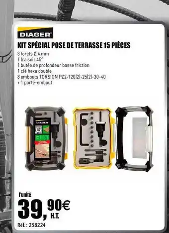 Kit Spécial Pose De Terrasse 15 PiÚces Diager