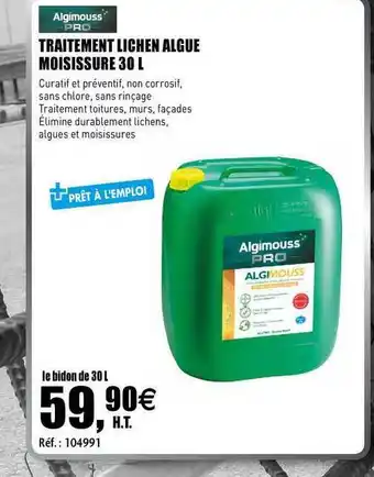 Raboni Traitement Lichen Algue Moisissure 30 L Algimouss Pro offre