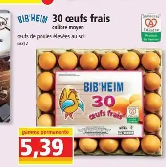 Norma 30 oeufs frais offre