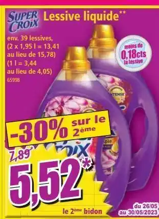 Norma Lessive liquide super croix offre