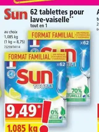 Norma 62 tablettes pour lave-vaisselle sun offre